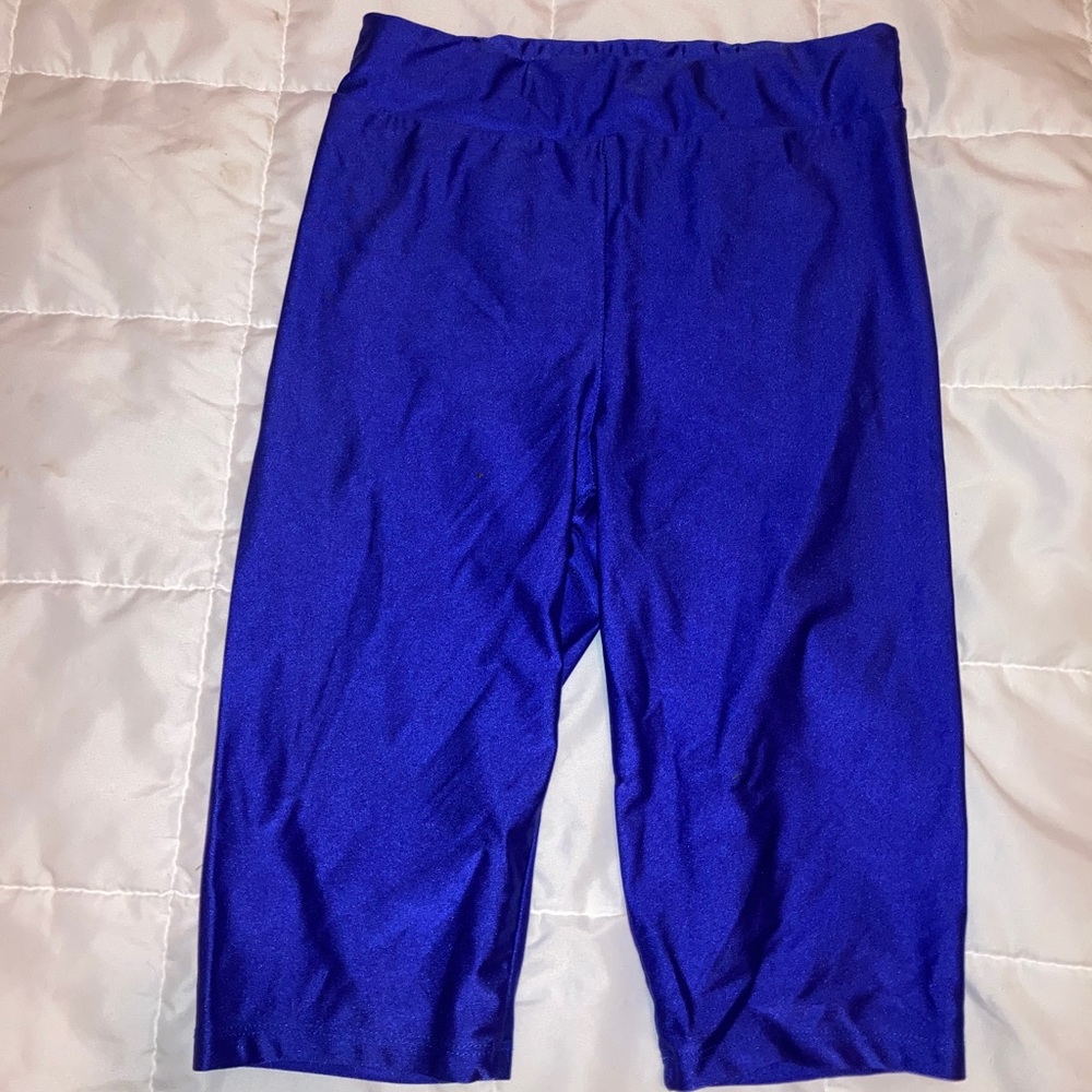 Blue biker shorts